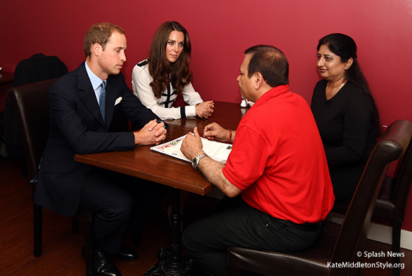 The Duke and Duchess of Cambridge visit at Machan Coffee bar in the centre of Birmingham which was a very badly affected by the riots