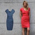 New Reiss Shola dress in red and blue