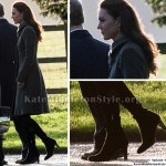 Kate Middleton grey coat christmas