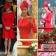 kate in red McQueen dress for the Jubilee river pageant