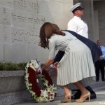 Kate and William laid a wreath on behalf of The Queen and Prince Philip