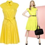 yellow jaeger dress