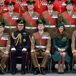 Kate and William with Irish Guard Officers