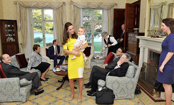 The trio have a relaxed meeting with the Governer General at Admiralty House