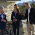 Kate samples wine at the vineyard