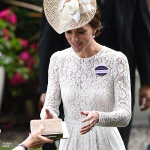 Kate Middleton carrying the L.K. Bennett box clutch bag