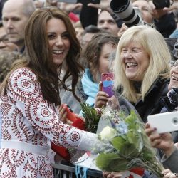 Day two: Kate chooses red and white Alexander McQueen dress for Vancouver visit