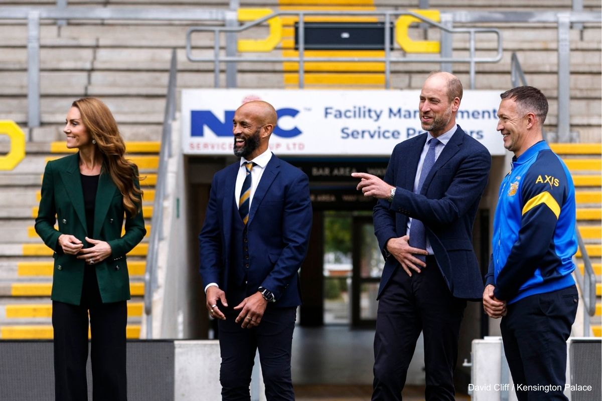 William and Kate with Leeds Rhinos representatives