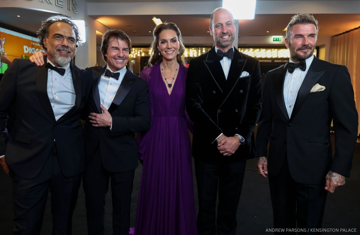 Alejandro G. Iñárritu, Tom Cruise, Kate Middleton, Prince William and David Beckham at the Digger premiere