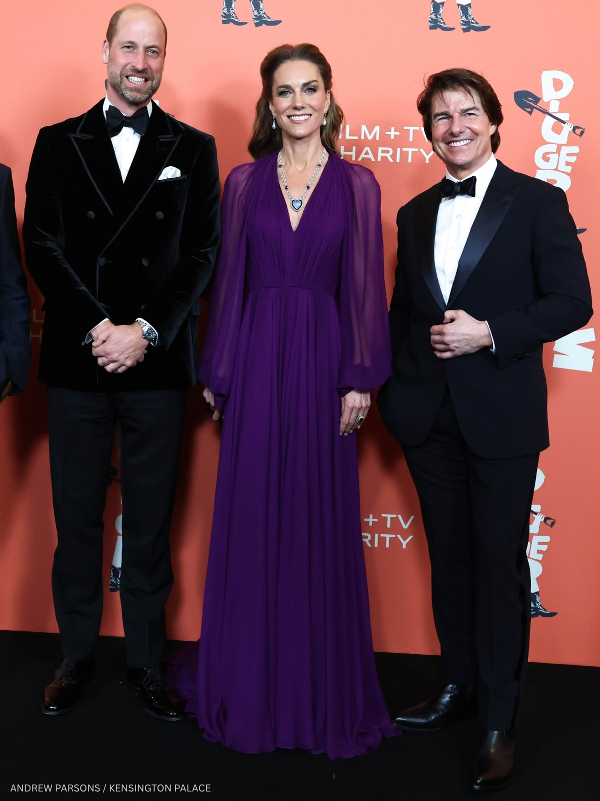 Prince William, Kate Middleton and Tom Cruise at the Digger premiere