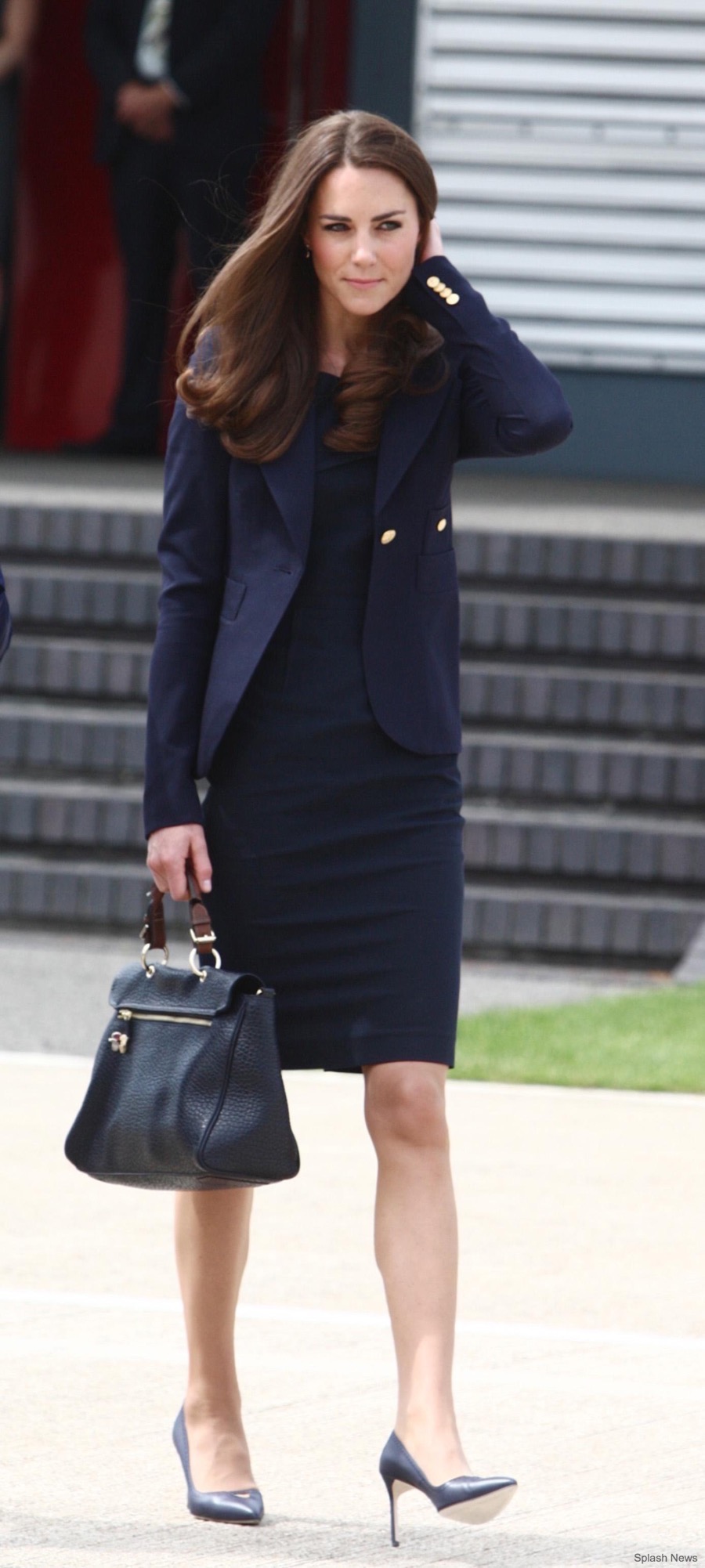 Kate Middleton's Roland Mouret Dress, Smythe Blazer, and Mulberry