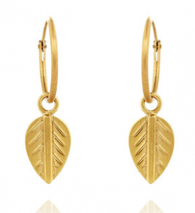 Vinnie Day Gold Leaf Earrings