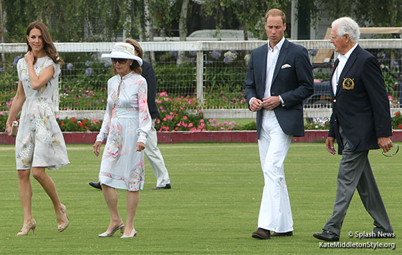 Kate wears Jenny Packham dress to Santa Barbara polo match