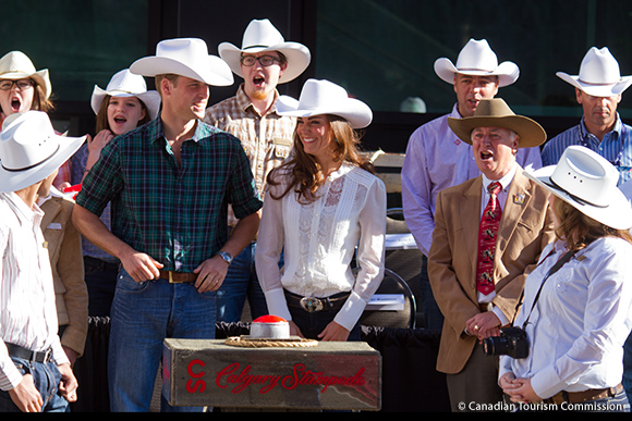 Kate attends the Calgary Stampede in white Alice by Temperley blouse