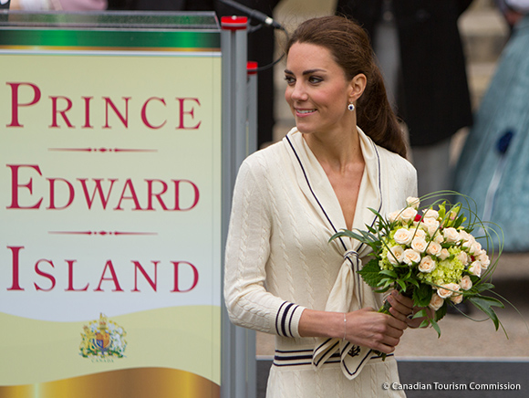 Kate Wears Cream Sarah Burton ‘Sailor Dress’ in Charlottetown, Canada