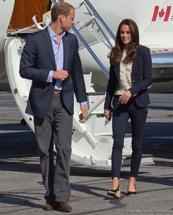 Duchess of Cambridge wore her Pied A Terre Imperia wedges during a visit to Slave Lake, Canada