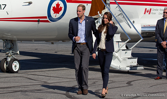 Kate visits Slave Lake in Smythe blazer and J Brand 811 jeans