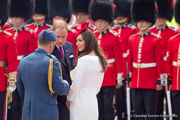 Catherine celebrates Canada Day in red and cream