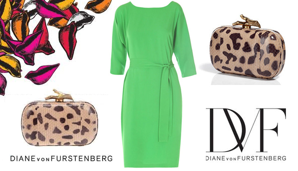 dvf green maja dress