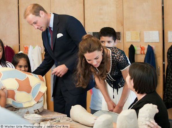 Kate wears whistles at the inner city arts