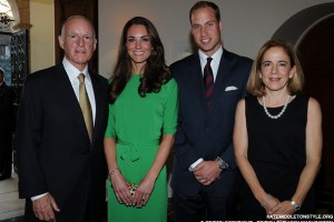 Kate wears green DvF Maja dress to reception in Los Angeles, California