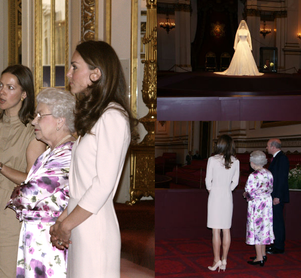 Kate Wears Joseph Scala Dress To Wedding Dress Exhibition With The Queen Kate Middleton Style Blog