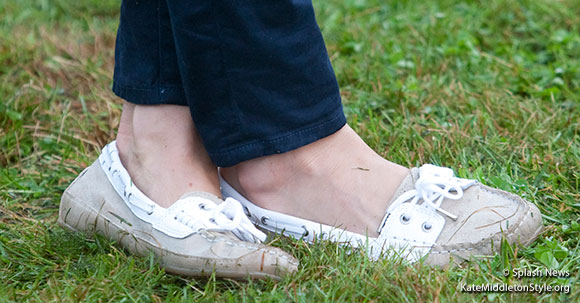 Kate Middleton's Sebago Bala boat shoes in taupe suede