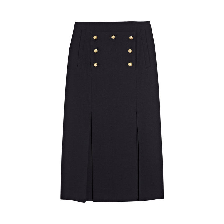 Kate Middleton's Alexander MCQueen Military Skirt in Navy Blue wool