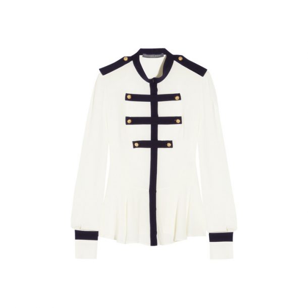 Alexander McQueen Silk Military Blouse