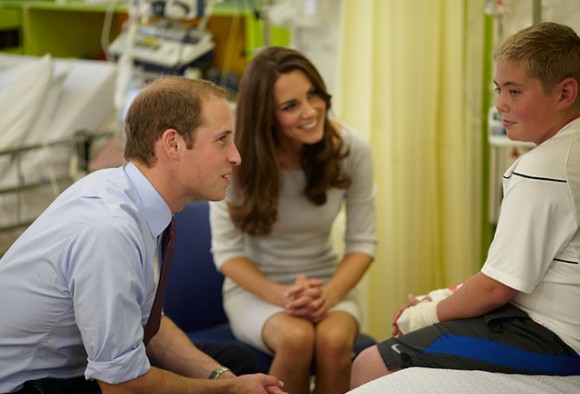 Their Royal Highnesses The Duke and Duchess of Cambridge open the new Oak Centre for Children and Young People and spend hours there speaking to patients and staff.  © royalmarsden.org