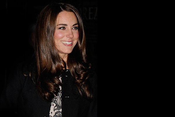 Kate in Zara dress & Ralph Lauren blazer for Gary Barlow charity gig