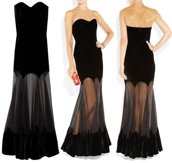 alexander mcqueen black gown