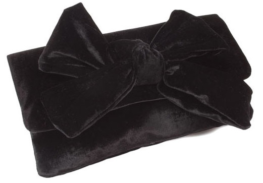 Pretty Ballerinas Velvet Bow Clutch