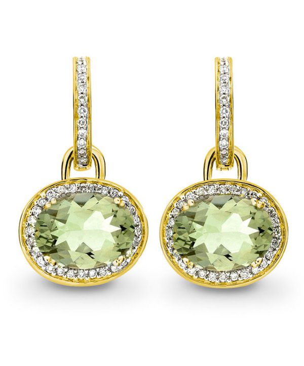 Kiki McDonough Green Amethyst Earrings.