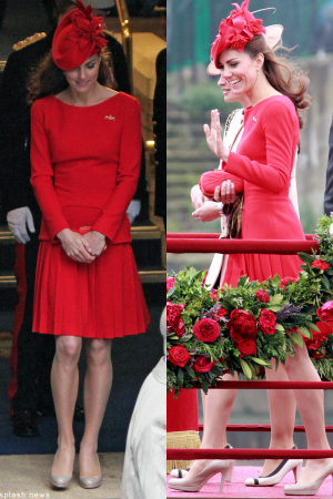 Kate's Red Dress | Diamond Jubilee Pageant on the River Thames