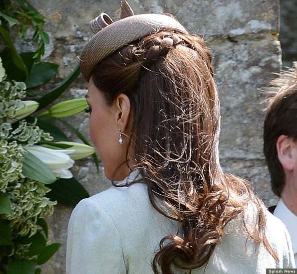 kates hair at the wedding today