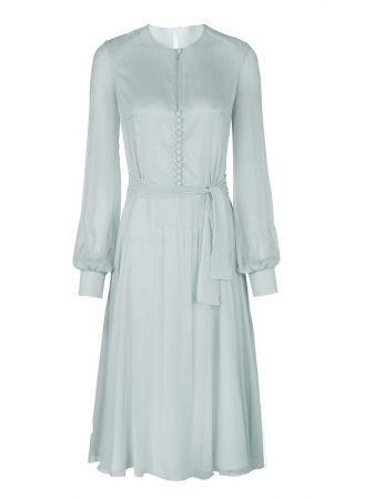 Kate Middleton wearing the Beulah London Sabitri dress in light blue silk