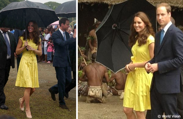 kate at the solomon islands in yellow dress