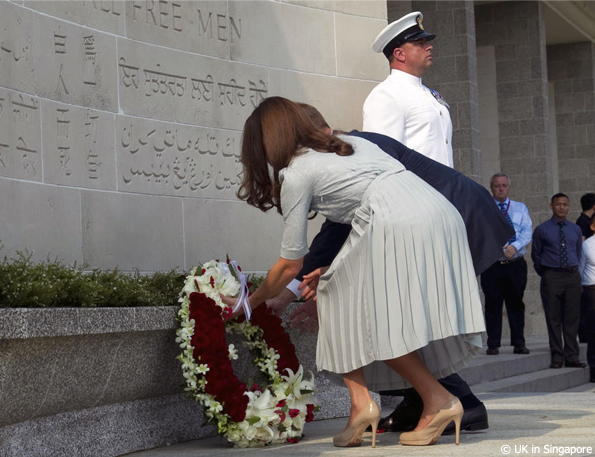 Kate and William laid a wreath on behalf of The Queen and Prince Philip