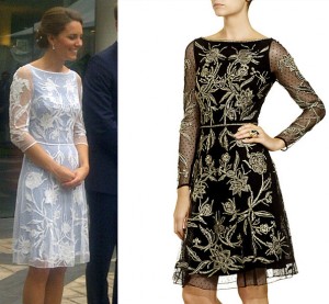 Kate in Temperley dress for Diamond Jubilee tea party in Malaysia