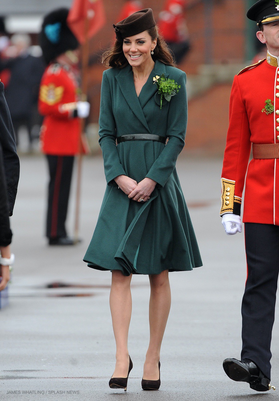 Kate Middleton visiting the Irish Guard in 2012