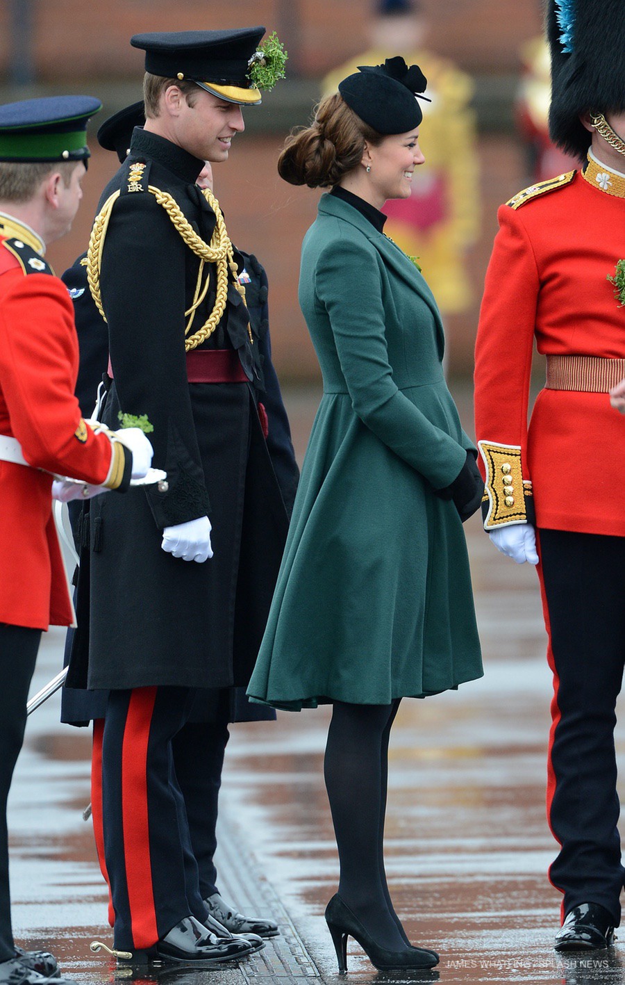 Kate Middleton meets the Irish Guards to celebrate St. Patricks Day in 2013