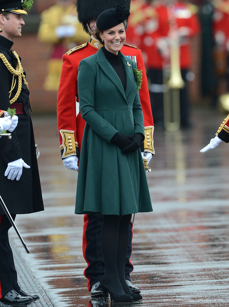 Kate Middleton meets the Irish Guards to celebrate St. Patricks Day in 2013