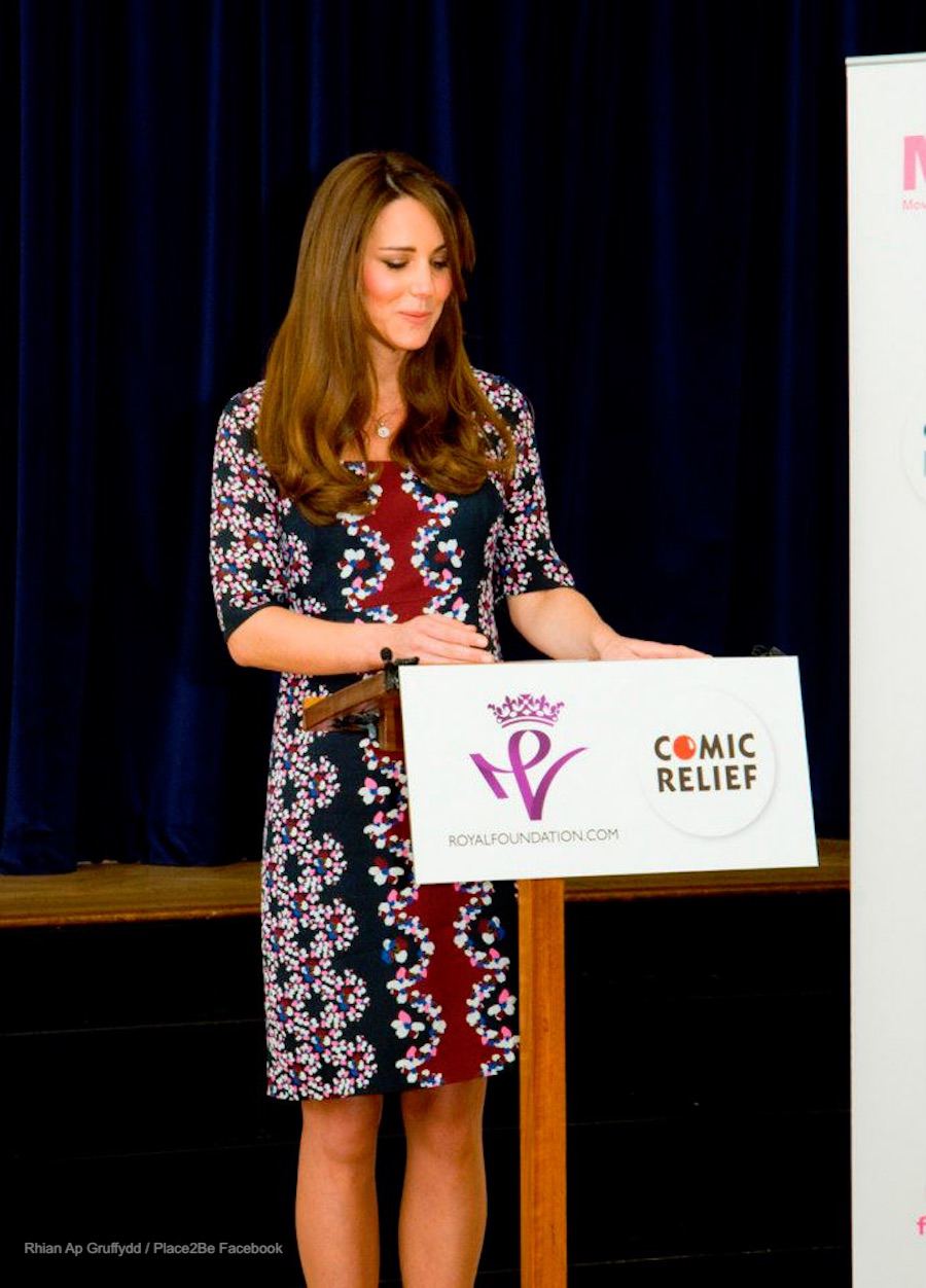 Kate Middleton giving a speech in Manchester