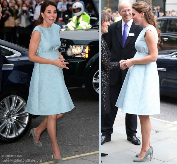 Kate wears blue Emilia Wickstead dress to Art Room reception at NPG