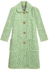 Mulberry frayed coat in green