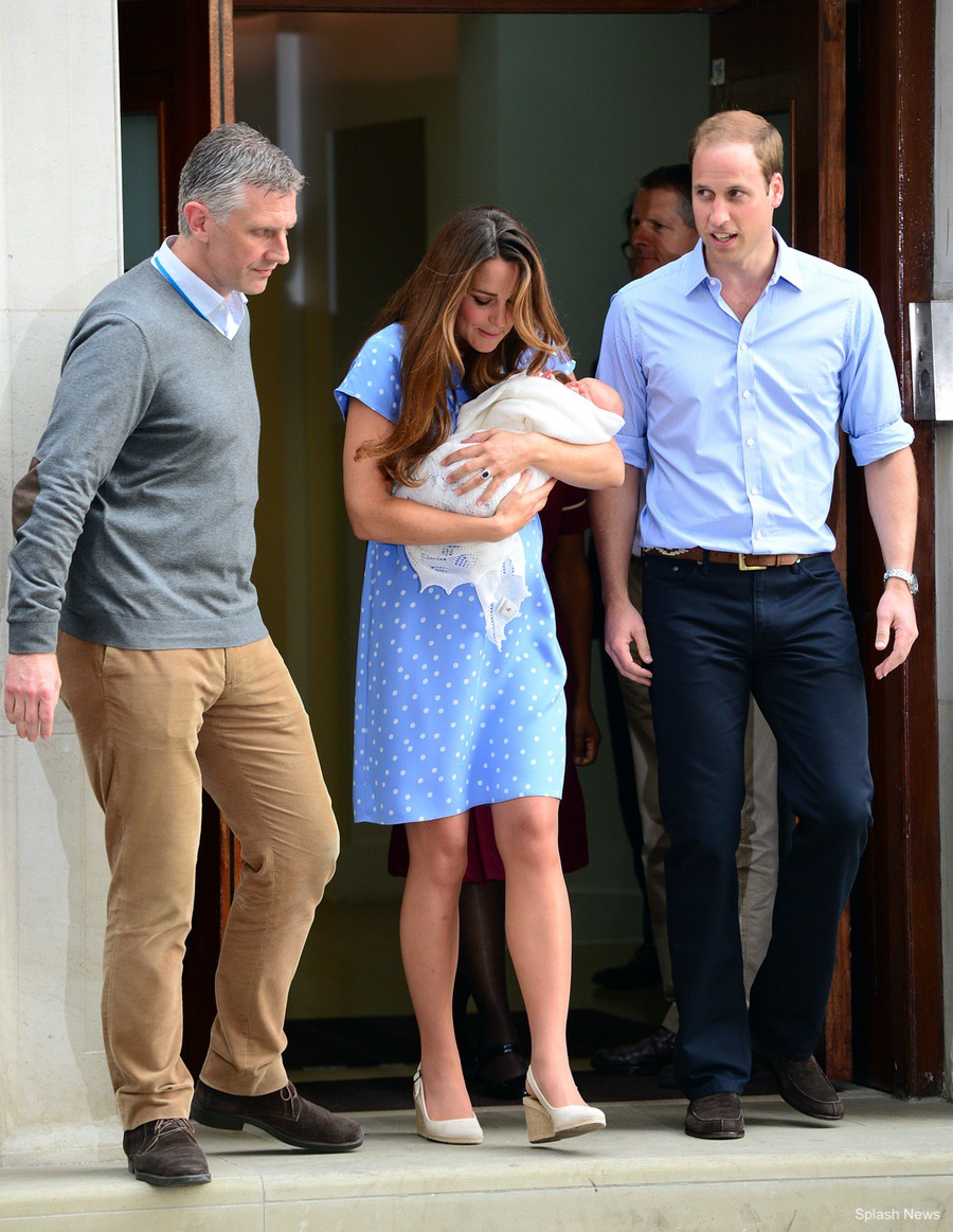 William and Kate with their new baby boy