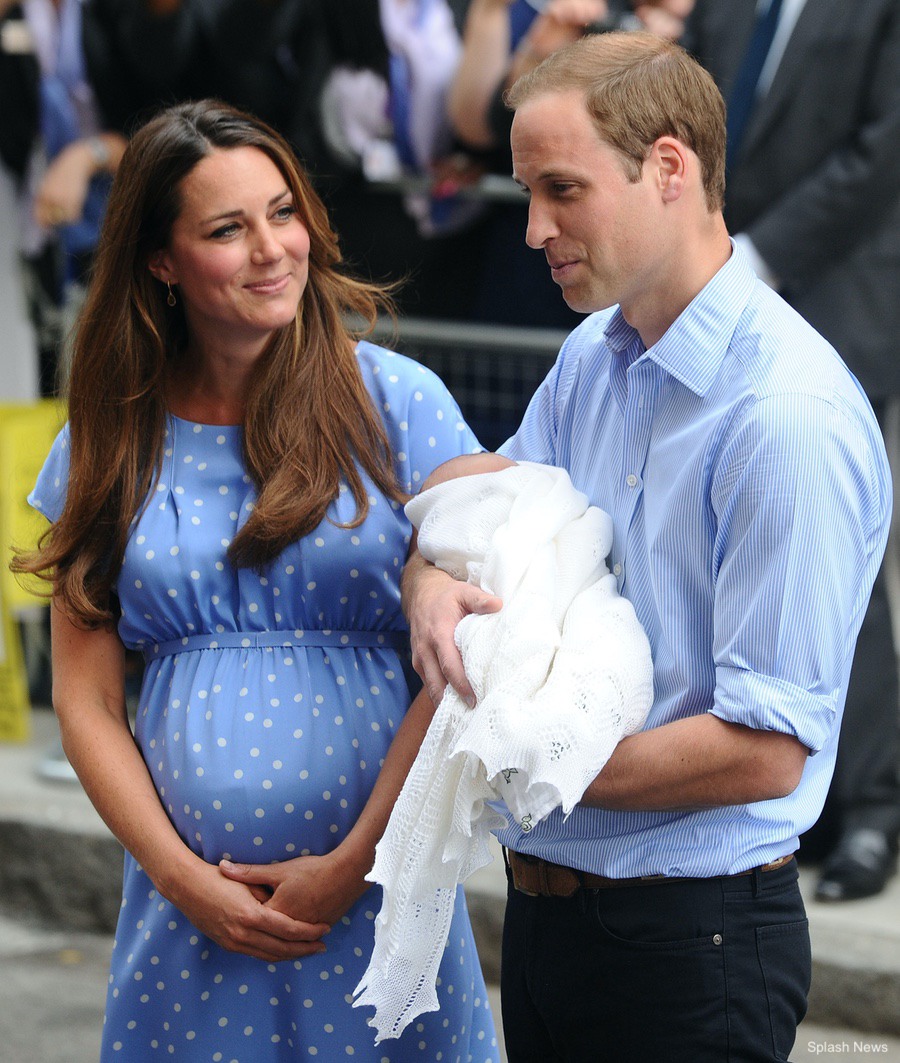 William and Kate with their new baby boy