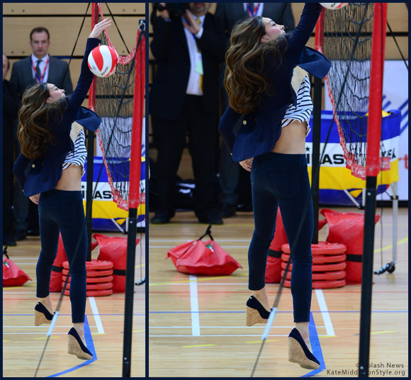 Kate plays volleyball