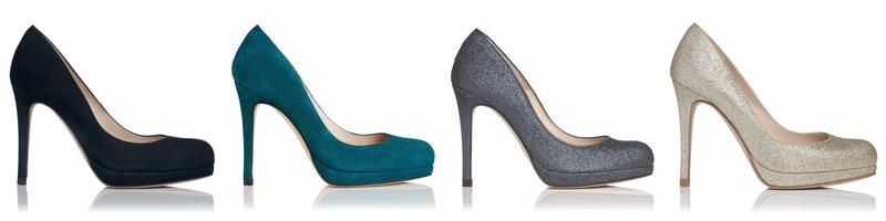 LK bennett sledge in glitter and suede